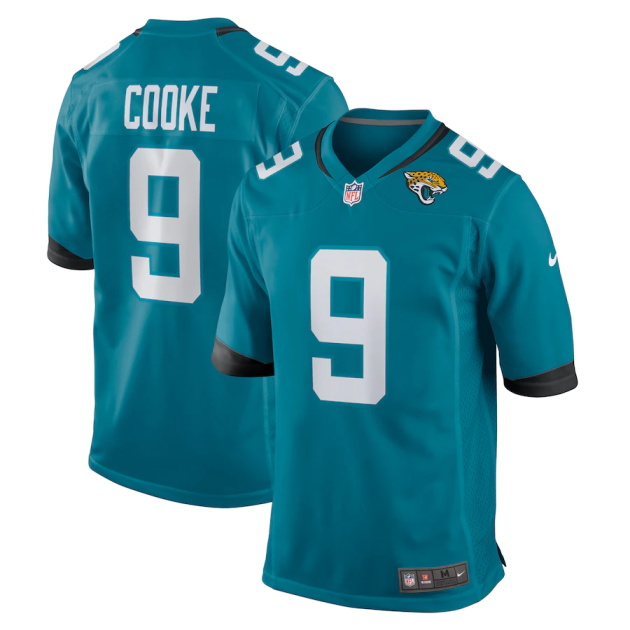 mens nike logan cooke teal jacksonville jaguars game jersey
